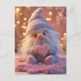 Schattigee Gnome met Hart: Valentijnsdag Design Briefkaart