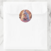 Schattigee Gnome met Hart: Valentijnsdag Design Ronde Sticker (Tas)