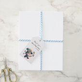 Schattigee Gnome met Vlinder Baby shower Gift Labe Cadeaulabel (Met Touw)