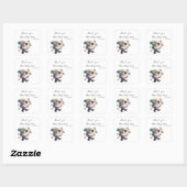 Schattigee Gnome met Vlinder Baby shower Sticker (Vel)