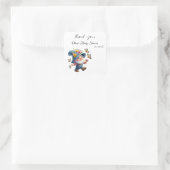 Schattigee Gnome met Vlinder Baby shower Sticker (Tas)