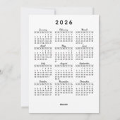 Schattigee Gnome Moderne Feliz Navidad met 2025 Ka Feestdagenkaart (Achterkant)