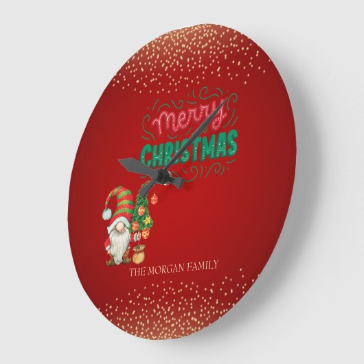 Schattigee Gnome Pine Tree Confetti Red Merry Chri Grote Klok (Hoek)