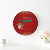 Schattigee Gnome Pine Tree Confetti Red Merry Chri Grote Klok (Huis)