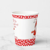Schattigee Gnome Polka Dots Wit Rood Vrolijk Kerst Papieren Bekers (Rechts)