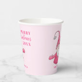 Schattigee Gnome Roze Gepersonaliseerde Vrolijk Ke Papieren Bekers (Links)