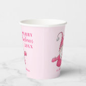 Schattigee Gnome Roze Gepersonaliseerde Vrolijk Ke Papieren Bekers (Rechts)