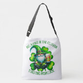 Schattigee Gnome St Patrick's Day met bier | Crossbody Tas (Achterkant)