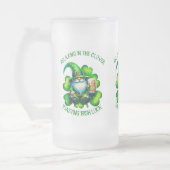 Schattigee Gnome St Patrick's Day met bier | Matglas Bierpul (Links)