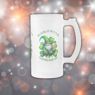 Schattigee Gnome St Patrick's Day met bier Matglas Bierpul