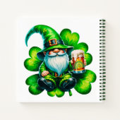 Schattigee Gnome St Patrick's Day met bier | Notitieboek (Achterkant)