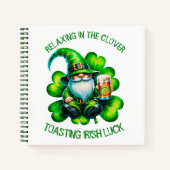 Schattigee Gnome St Patrick's Day met bier | Notitieboek (Voorkant)