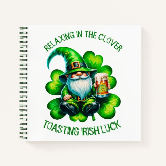 Schattigee Gnome St Patrick's Day met bier | Notitieboek (Voorkant)