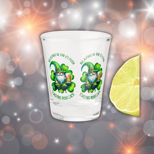 Schattigee Gnome St Patrick's Day met bier | Shot Glas