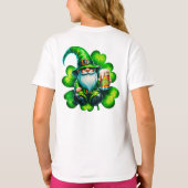 Schattigee Gnome St Patrick's Day met bier | T-shirt (Achterkant)