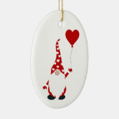 Schattigee Gnome Valentijn Keramisch Ornament (Rechts)