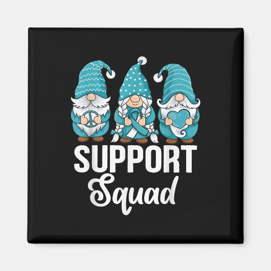 Schattigee Gnomen Support Squad Survivor Cervicale Magneet (Voorkant)