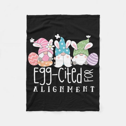 Schattigee Gnomes Chiropractor Egg-geciteerd voor Fleece Deken (Voorkant)