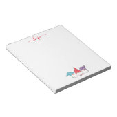 Schattigee Gnomes hopen op kerstscript Notitieblok (Schuin)