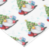 Schattigee Gnomes Kerst Tafelkleed (Gekanteld)