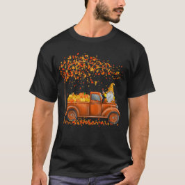 Schattigee Gnomes Pumpkin Pickup Truck T-shirt