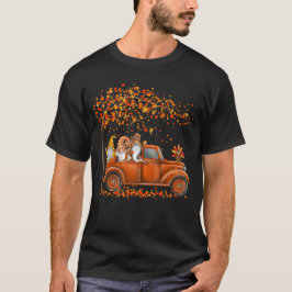 Schattigee Gnomes Pumpkin Pickup Truck T-shirt