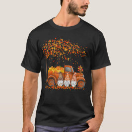 Schattigee Gnomes Pumpkin Truck Thanksgiving T-shirt