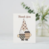 Schattigee gnoom coffeeshopverkopers tekst toevoeg briefkaart (Staand voorkant)