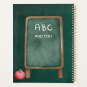 Schattigee gnoom docent op groen krijtbord planner (Achterkant)