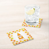 Schattigee gnoom & kleurrijke valbladeren kartonnen onderzetters (Insitu)