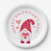 Schattigee gnoom met een hart Valentijnsdag Papieren Bordje (Voorkant)