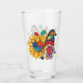 Schattigee Gnoom, Zonnebloem & Hart Autisme Bewust Glas (Voorkant)