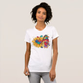 Schattigee Gnoom, Zonnebloem & Hart Autisme Bewust T-shirt (Voorkant volledig)