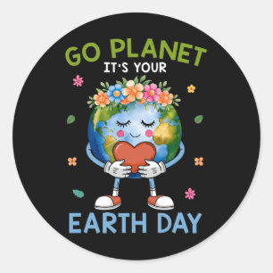 Schattigee Go Planet is het Kind van de Leraar op Ronde Sticker
