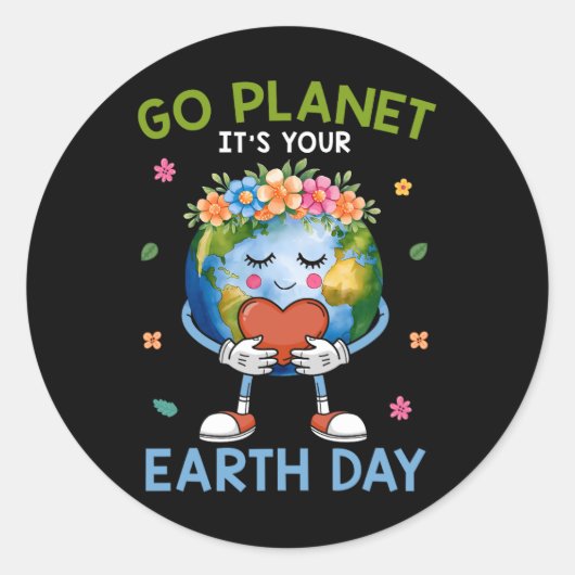 Schattigee Go Planet is het Kind van de Leraar op Ronde Sticker (Voorkant)