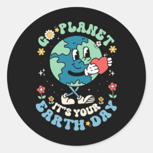 Schattigee Go Planet is het Kind van de Leraar op Ronde Sticker