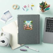 Schattigee Goat Chef Cartoon Keuken Sticker (iPad Cover)