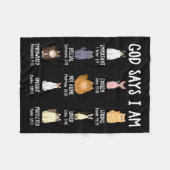 Schattigee God zegt dat ik kattenliefhebber ben Ch Fleece Deken (Voorkant (Horizontaal))