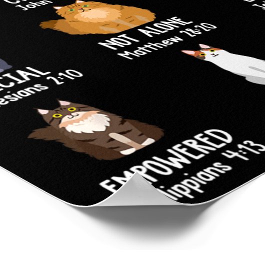 Schattigee God zegt dat ik kattenliefhebber ben Ch Poster (Hoek)