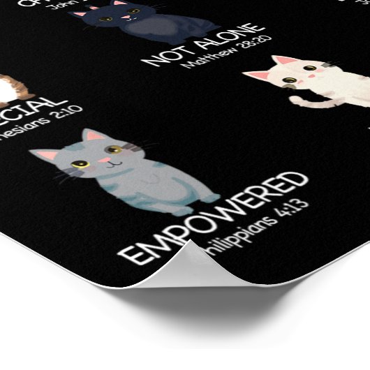 Schattigee God zegt dat ik kattenliefhebber grappi Poster (Hoek)