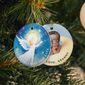 Schattigee Godsdienstige Beschermengel Waterverf F Keramisch Ornament