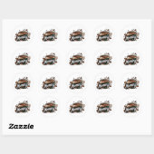 Schattigee Goedemorgen Koffie Ronde Sticker (Vel)