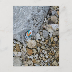 Schattigee Gold Heart Rock op Burlington, Iowa Riv Briefkaart