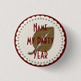 Schattigee Gold Leaf Gardener Bloemist Button