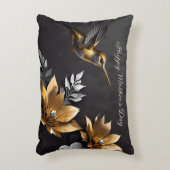 Schattigee Golden Hummingbird Accent Kussen (Voorkant(Verticaal))