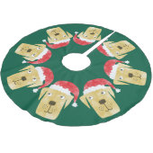 Schattigee Golden Labrador Retriever in Santa Hat Kerstboom Rok (Gekanteld)