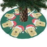 Schattigee Golden Labrador Retriever in Santa Hat Kerstboom Rok<br><div class="desc">Waterverf schilderij van schattige Labrador Retriever honden in feestelijke kerstkerstmutsen,  ideaal voor dierenliefhebbers. Originele versie door Nic Squirrell.</div>