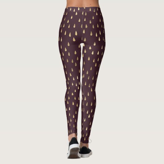 Schattigee Golden Rain Drop Leggings Vrouwen (Achterkant)