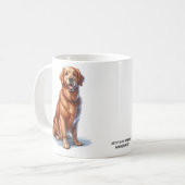 Schattigee Golden Retriever AI Art Mok (Voorkant links)