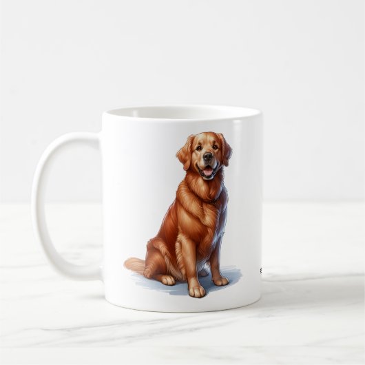 Schattigee Golden Retriever AI Art Mok (Links)